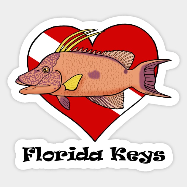 Florida Keys Hogfish Sticker by HonuHoney